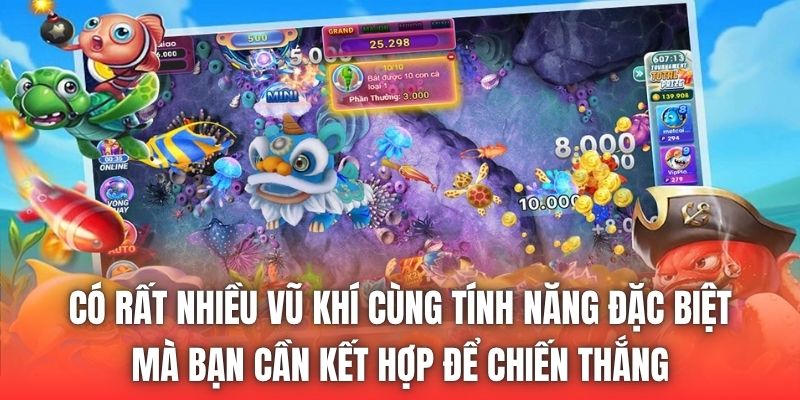 Có rất nhiều vũ khí cùng tính năng đặc biệt mà bạn cần kết hợp để chiến thắng